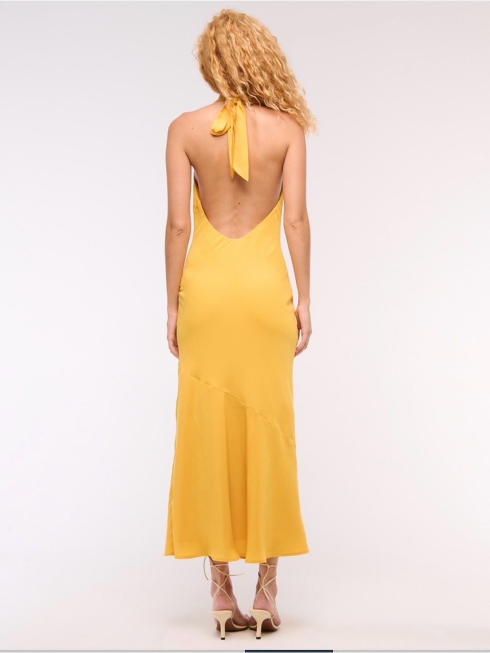 Abercrombie & Fitch Yellow Halter Maxi Dress - Picture 3 of 3